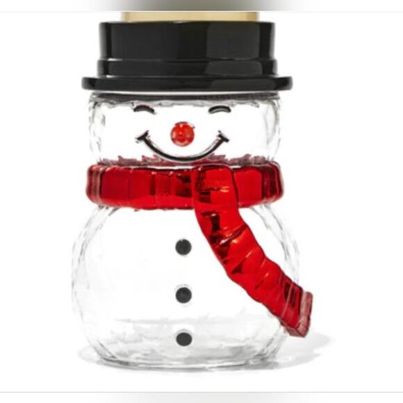 HOLIDAY SNOWMAN PEDESTAL CANDLE HOLDER ☃️ SINGLE WICK BY BATH & BODY WORKS - Picture 3 of 4